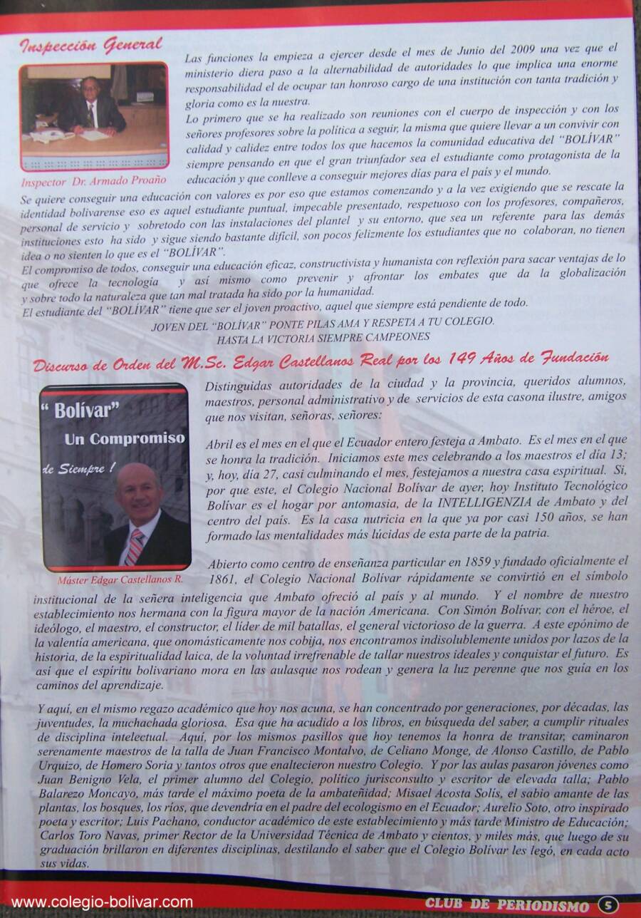 Club de Periodismo Rojo y Negro149 Años Educando Jóvenes